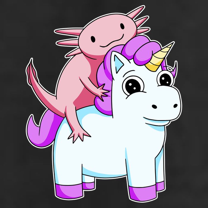 Axolotl Riding A Unicorn Funny Cute Trucker Hat