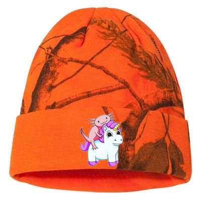 Axolotl Riding A Unicorn Funny Cute Kati Licensed 12" Camo Beanie