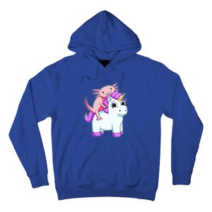 Axolotl Riding A Unicorn Funny Cute Hoodie