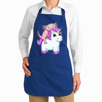 Axolotl Riding A Unicorn Funny Cute Apron