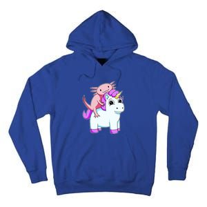 Axolotl Riding A Unicorn Funny Cute Tall Hoodie