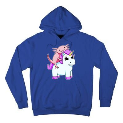 Axolotl Riding A Unicorn Funny Cute Tall Hoodie