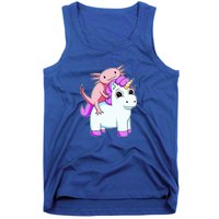 Axolotl Riding A Unicorn Funny Cute Tank Top