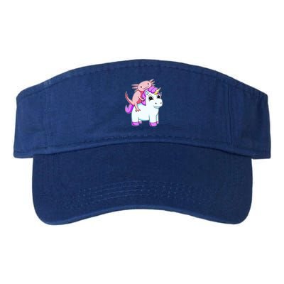 Axolotl Riding A Unicorn Funny Cute Visor