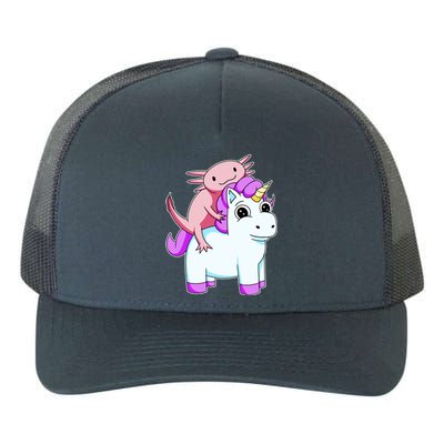 Axolotl Riding A Unicorn Funny Cute Yupoong Adult 5-Panel Trucker Hat