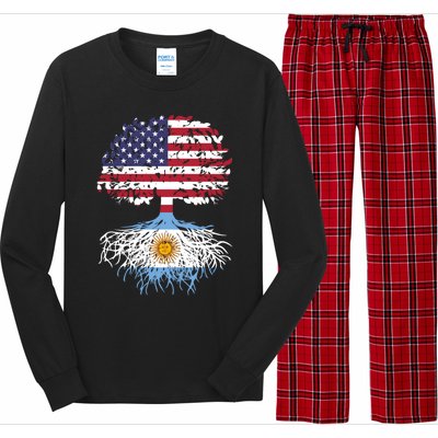 Argentina Roots Argentinian National Heritage Tree Gift Great Gift Long Sleeve Pajama Set