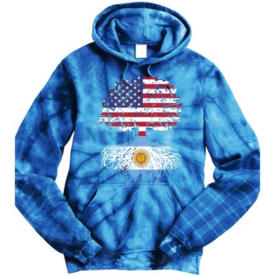 Argentina Roots Argentinian National Heritage Tree Gift Great Gift Tie Dye Hoodie