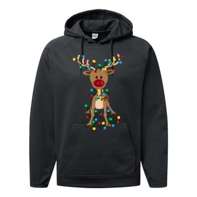 Adorable Reindeer Performance Fleece Hoodie