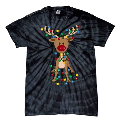 Adorable Reindeer Tie-Dye T-Shirt