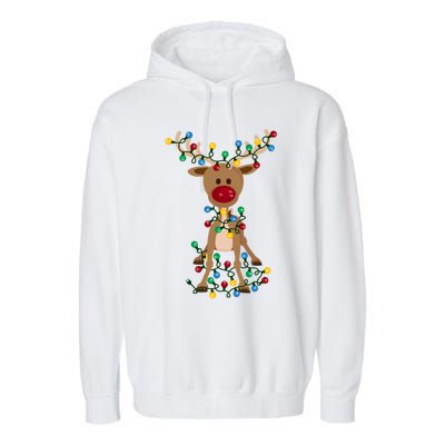 Adorable Reindeer Garment-Dyed Fleece Hoodie