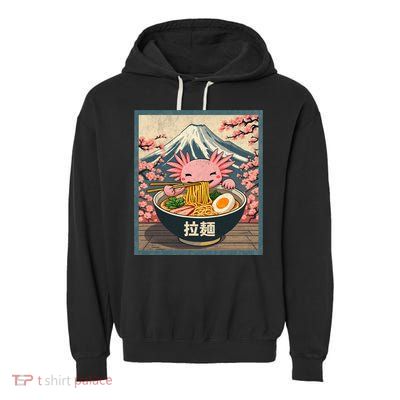 Axolotl Ramen Anime  Garment-Dyed Fleece Hoodie