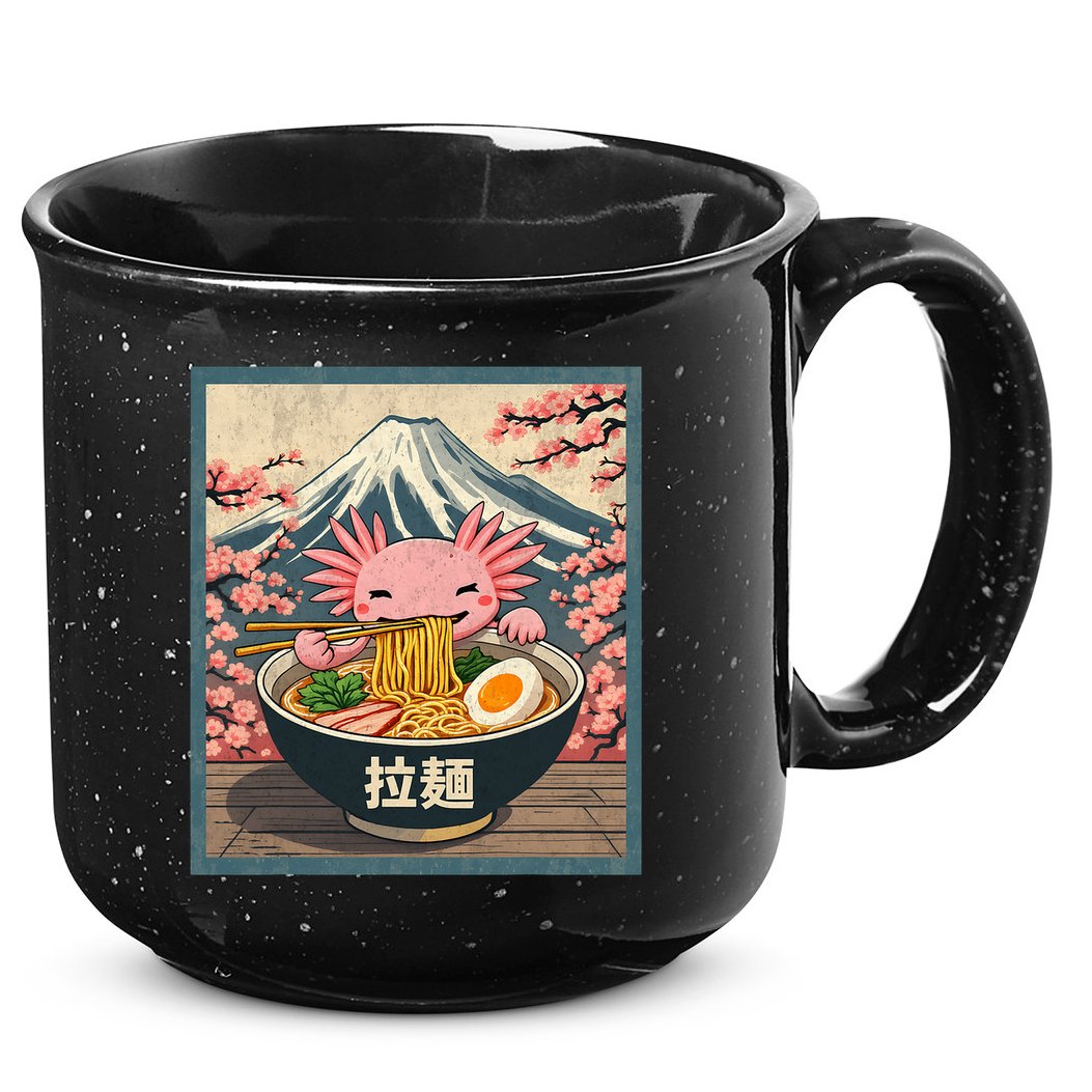 Axolotl Ramen Anime  15oz Campfire Ceramic Mug