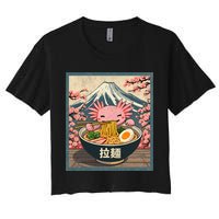 Axolotl Ramen Anime  Women's Crop Top Tee