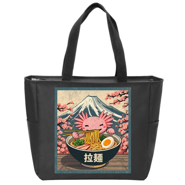 Axolotl Ramen Anime  Zip Tote Bag