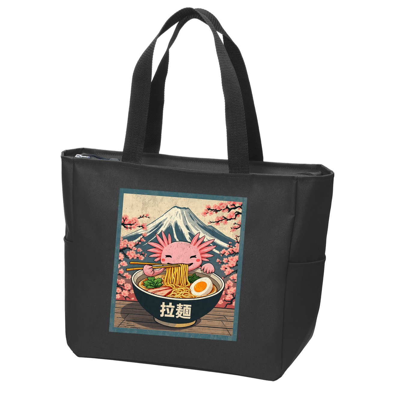 Axolotl Ramen Anime  Zip Tote Bag