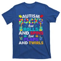 Autism Rocks And Rolls Funny Autism Awareness Month Shirt T-Shirt