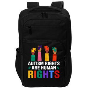 Autism Rights Are Hu Rights Autism Awareness Acceptance Gift Impact Tech Backpack