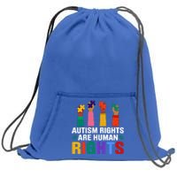 Autism Rights Are Hu Rights Autism Awareness Acceptance Gift Sweatshirt Cinch Pack Bag