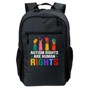 Autism Rights Are Hu Rights Autism Awareness Acceptance Gift Daily Commute Backpack