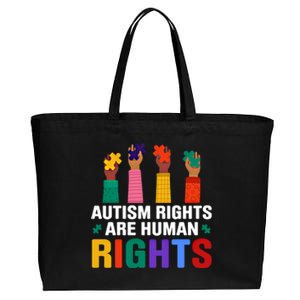 Autism Rights Are Hu Rights Autism Awareness Acceptance Gift Cotton Canvas Jumbo Tote