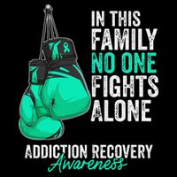 Addiction Recovery Awareness Month Gloves Teal Ribbon Cooling Performance Crew T-Shirt