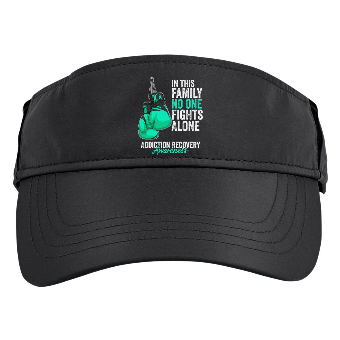 Addiction Recovery Awareness Month Gloves Teal Ribbon Adult Drive Performance Visor