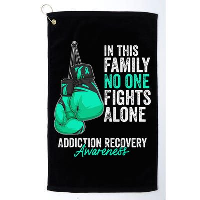 Addiction Recovery Awareness Month Gloves Teal Ribbon Golf Towel