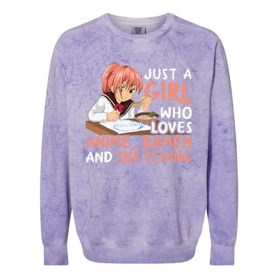 Anime Ra and Sketching A Japan Lover's Dream Colorblast Crewneck Sweatshirt