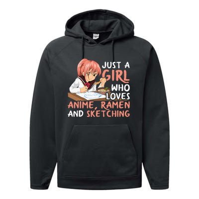 Anime Ra and Sketching A Japan Lover's Dream Performance Fleece Hoodie