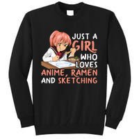 Anime Ra and Sketching A Japan Lover's Dream Tall Sweatshirt