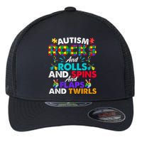 Autism Rocks And Rolls Funny Autism Awareness Month Flexfit Unipanel Trucker Cap