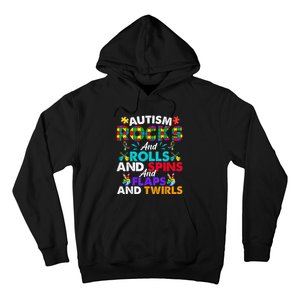 Autism Rocks And Rolls Funny Autism Awareness Month Hoodie