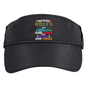 Autism Rocks And Rolls Funny Autism Awareness Month Adult Drive Performance Visor