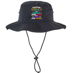 Autism Rocks And Rolls Funny Autism Awareness Month Legacy Cool Fit Booney Bucket Hat