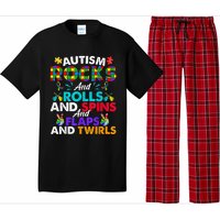 Autism Rocks And Rolls Funny Autism Awareness Month Pajama Set