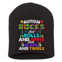 Autism Rocks And Rolls Funny Autism Awareness Month Short Acrylic Beanie