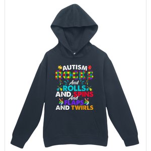 Autism Rocks And Rolls Funny Autism Awareness Month Urban Pullover Hoodie