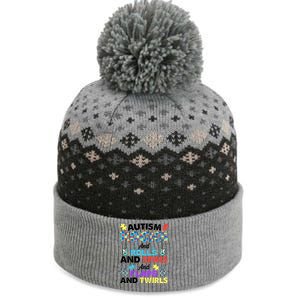 Autism Rocks And Rolls And Spins And Flaps And Twists The Baniff Cuffed Pom Beanie