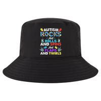 Autism Rocks And Rolls And Spins And Flaps And Twists Cool Comfort Performance Bucket Hat