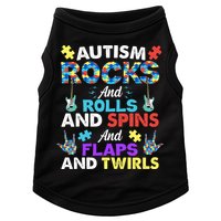 Autism Rocks And Rolls And Spins And Flaps And Twists Doggie Tank