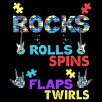 Autism Rocks And Rolls And Spins And Flaps And Twists Mug