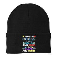 Autism Rocks And Rolls And Spins And Flaps And Twists Beanie