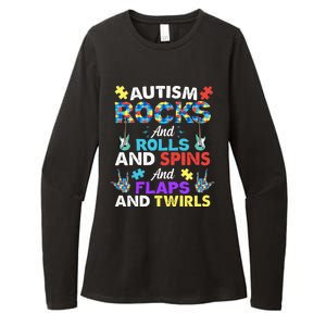 Autism Rocks And Rolls And Spins And Flaps And Twists Womens CVC Long Sleeve Shirt