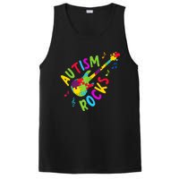 Autism Rocks Autism Awareness Guitar Puzzle Pieces PosiCharge Competitor Tank