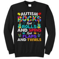 Autism Rocks And Rolls Funny Autism Awareness Month Sweatshirt