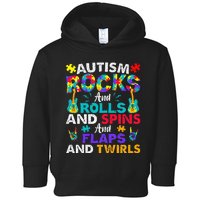 Autism Rocks And Rolls Funny Autism Awareness Month Toddler Hoodie