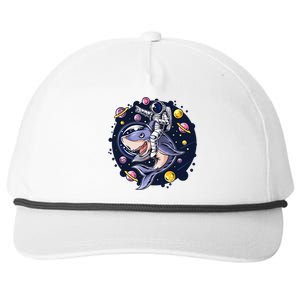 Astronauts Ride A Shark In Space ( Galaxy ) With The Planets Snapback Five-Panel Rope Hat