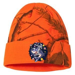 Astronauts Ride A Shark In Space ( Galaxy ) With The Planets Kati Licensed 12" Camo Beanie