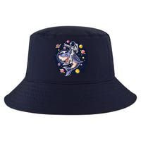 Astronauts Ride A Shark In Space ( Galaxy ) With The Planets Cool Comfort Performance Bucket Hat