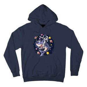 Astronauts Ride A Shark In Space ( Galaxy ) With The Planets Tall Hoodie